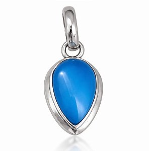 Pingente Calcedônia Gota Prata 925