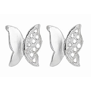 Brinco Borboleta Chic Prata 925