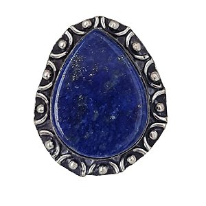 Anel Lápis Lazuli Gota de Prata 925