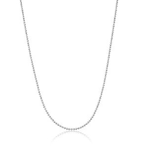 Corrente Bolinha Diamantada 70 cm Prata 925