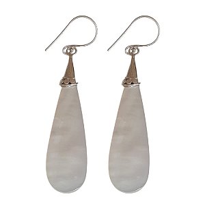 Brinco Madrepérola Gota de Prata 925