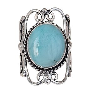Anel Larimar de Prata 925