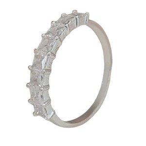 Anel Aliança Cristal Luxor de Prata 925