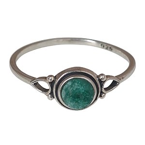 Anel Esmeralda Minimalista Prata 925