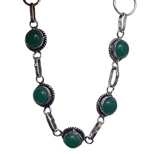 Pulseira Jade Prata 800 Folheado