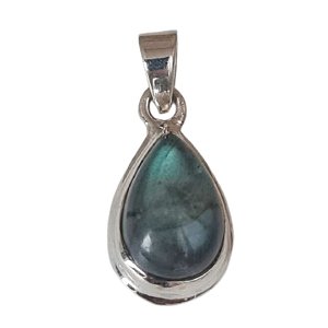 Pingente Labradorita Gota de Prata 925