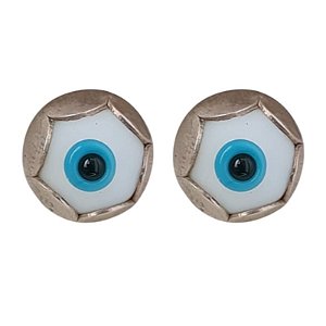 Brinco Olho Turco Grego Prata 925
