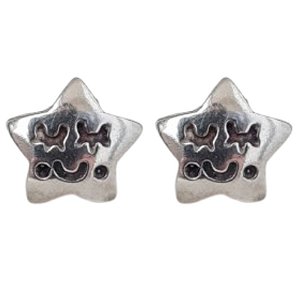 Brinco Estrela Segundo Furo de Prata 925