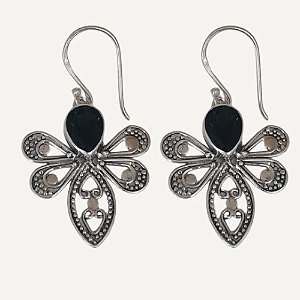 Brinco Esmeralda Libélula Prata 925