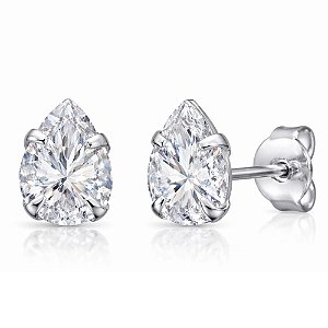 Brinco Cristal Gota de Prata 925
