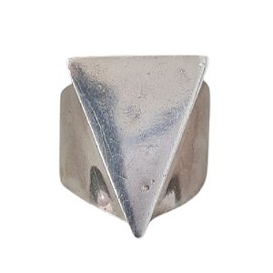 Anel Geométrico Liso Prata 925