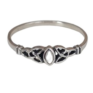 Anel Madrepérola Oval de Prata 925