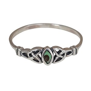 Anel Abalone Oval de Prata 925