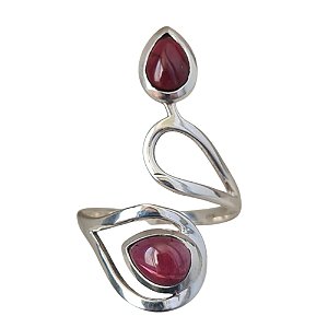 Anel Granada Duplo de Prata 925