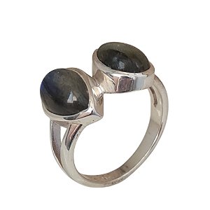 DUPLICADO - Anel Quartzo Rosa Gotas de Prata 925