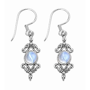 Brinco Pedra da Lua de Prata 925