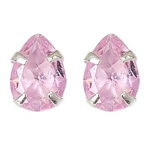 Brinco Rosê Gota de Prata 925