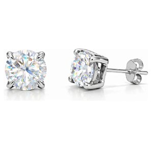 Brinco Moissanite 5 MM de Prata 925