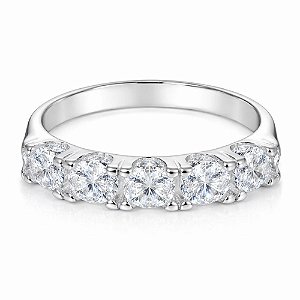 Aliança Grossa Zircônias de Prata 925