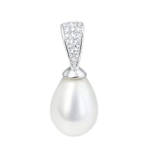 Pingente Pérola com Zircônias Prata 925