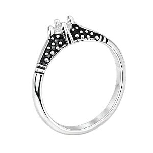 Anel Solitário Indiano Prata 925