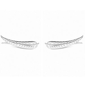 Brinco Earcuff Folha de Prata 925