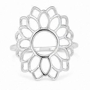 Anel Mandala de Prata 925