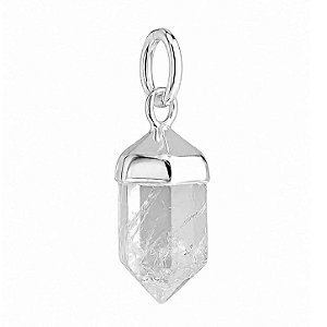 Pingente Quartzo de Cristal de Prata 925