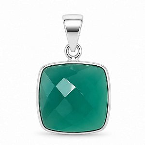 Pingente Jade da Malásia de Prata 925