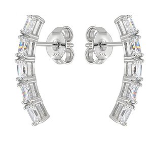 Brinco Cristal Earcuff de Prata 925