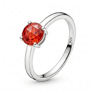 Anel Rubi Rose Cut de Prata 925