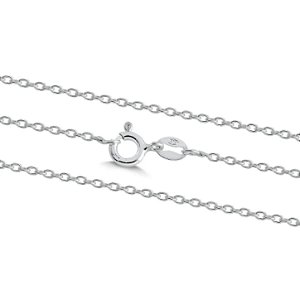 Corrente Mini Elo 50 cm Prata 925