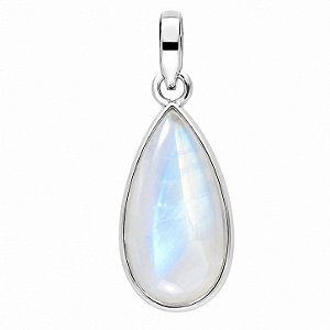 Pingente Pedra da Lua Gota Slim Prata 925