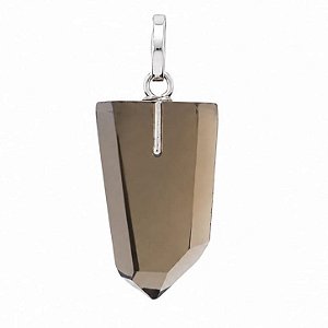 Pingente Quartzo Fumê Prata 925