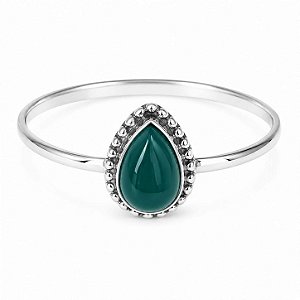 Anel Jade Gotinha de Prata 925