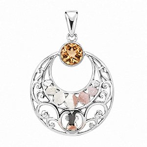 Pingente Citrino de Prata 925