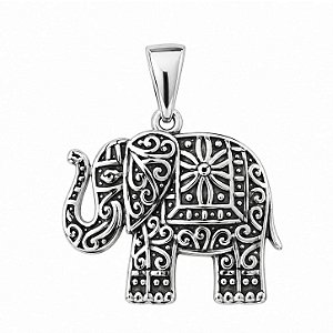 Pingente Elefante de Prata 925