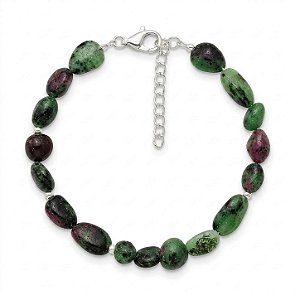 Pulseira Rubi Zoisita de Prata 925