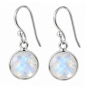 Brinco Pedra da Lua Briolet Prata 925