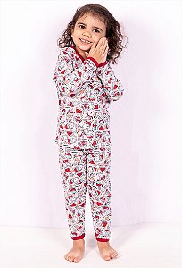 Pijama Infantil Manga Longa Feminino