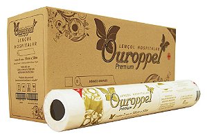 LENÇOL HOSPITALAR DESCARTÁVEL OUROPPEL PREMIUM 100% CEL - 70cm x 50m - 6 ROLOS