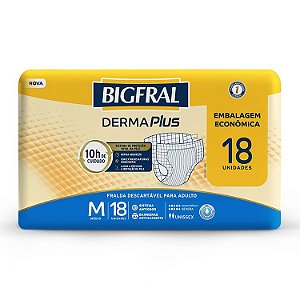 FRALDA GERIÁTRICA BIGFRAL DERMA PLUS ECONOMICA