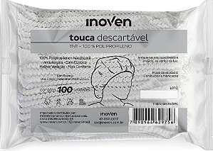TOUCA DESCARTÁVEL EM TNT INOVEN - 100 unidades