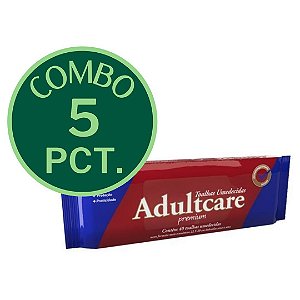 COMBO - 5 PACOTES - TOALHA UMEDECIDA ADULTCARE