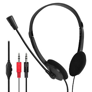 Fone De Ouvido Headset com Microfone Multimídia PC