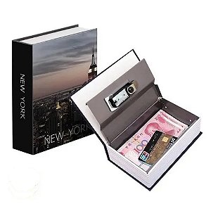 Cofre Camuflado Livro Disfarçado Porta Jóias com 2 Chaves