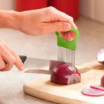 Suporte Fatiador Cortador Garfo Para Cortar Cebola e Legumes