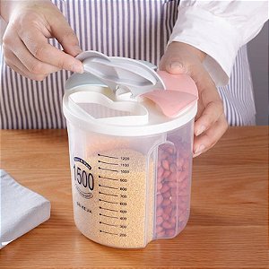 Porta Condimentos 3 Partes Alimento Cereal Grão Lavanderia