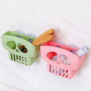 Suporte Porta Esponja Bucha Pia Lavar Louça Cozinha de Caveira