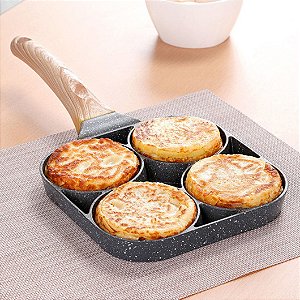 Frigideira 4 Furos Ovos Panela Antiaderente